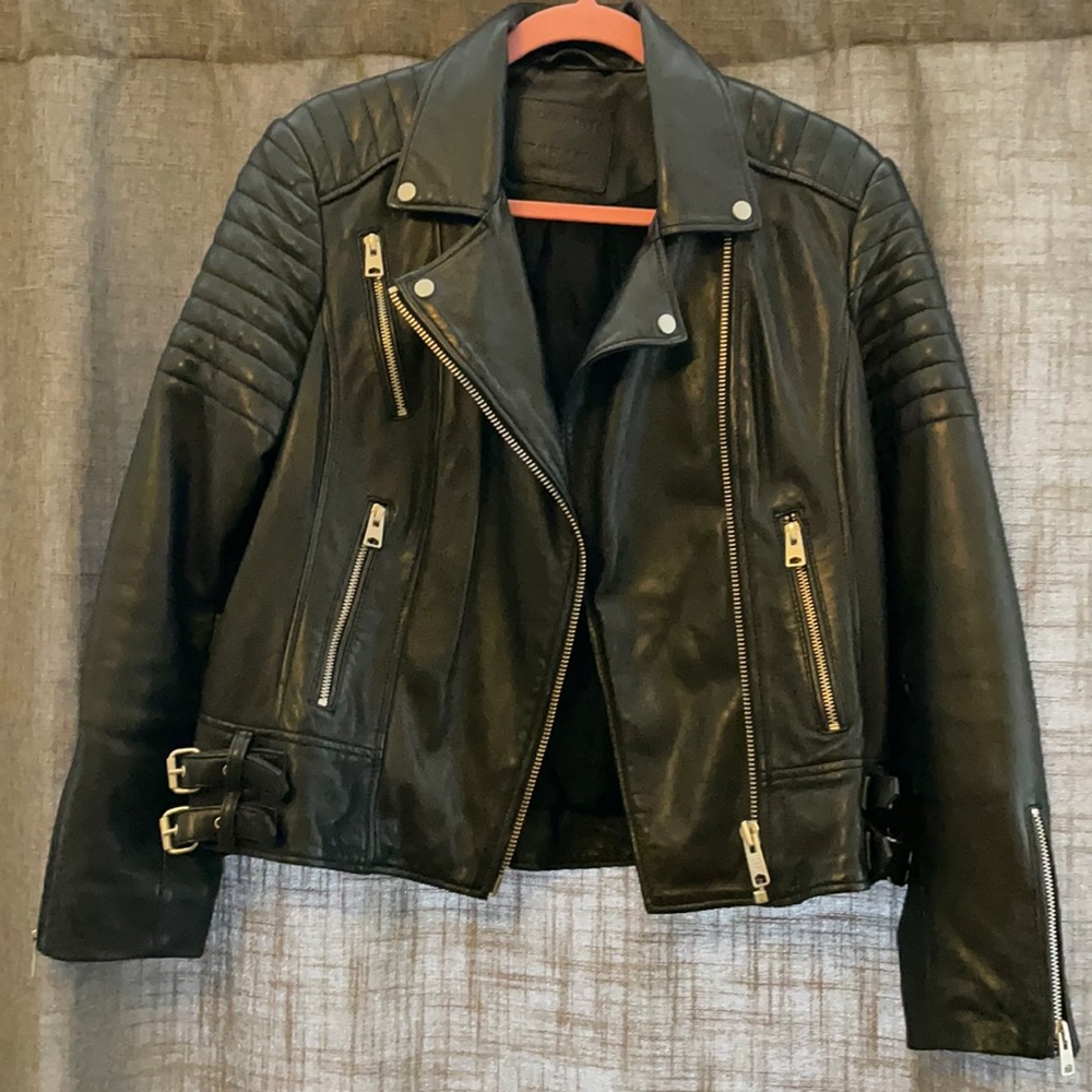 All Saints 100% Lamb Leather Jacket